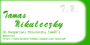 tamas mikuleczky business card